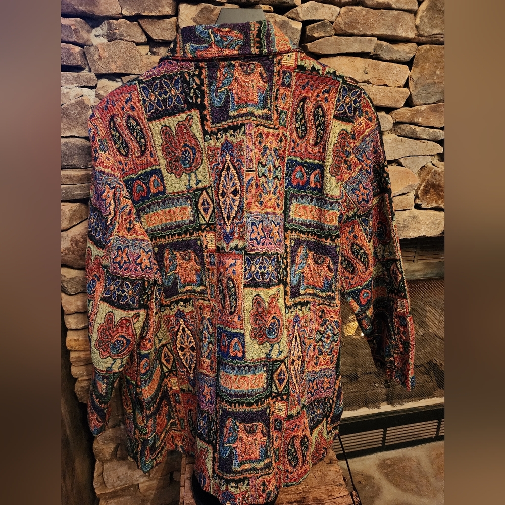 White Stag Vibrant Red and Orange Blazer - Picture 6 of 7